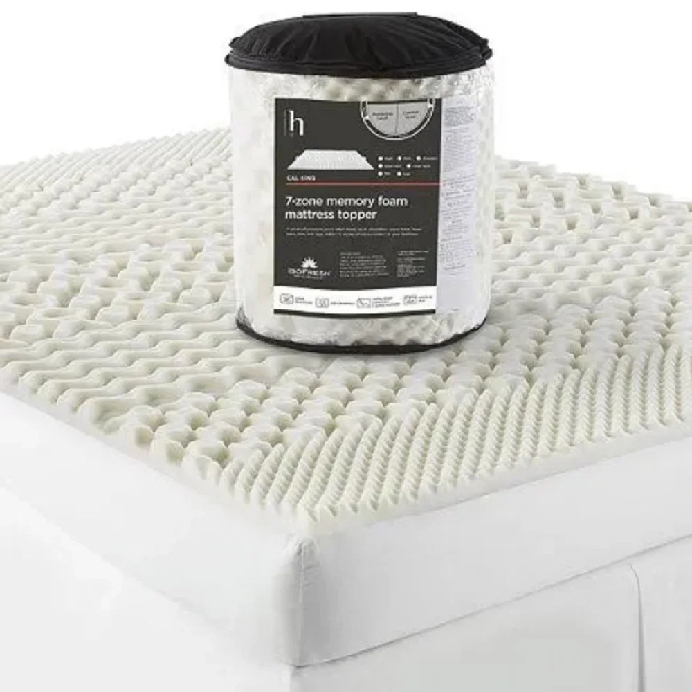 Home Expressions 7-Zone Memory Foam Mattress Topper-FULL Size